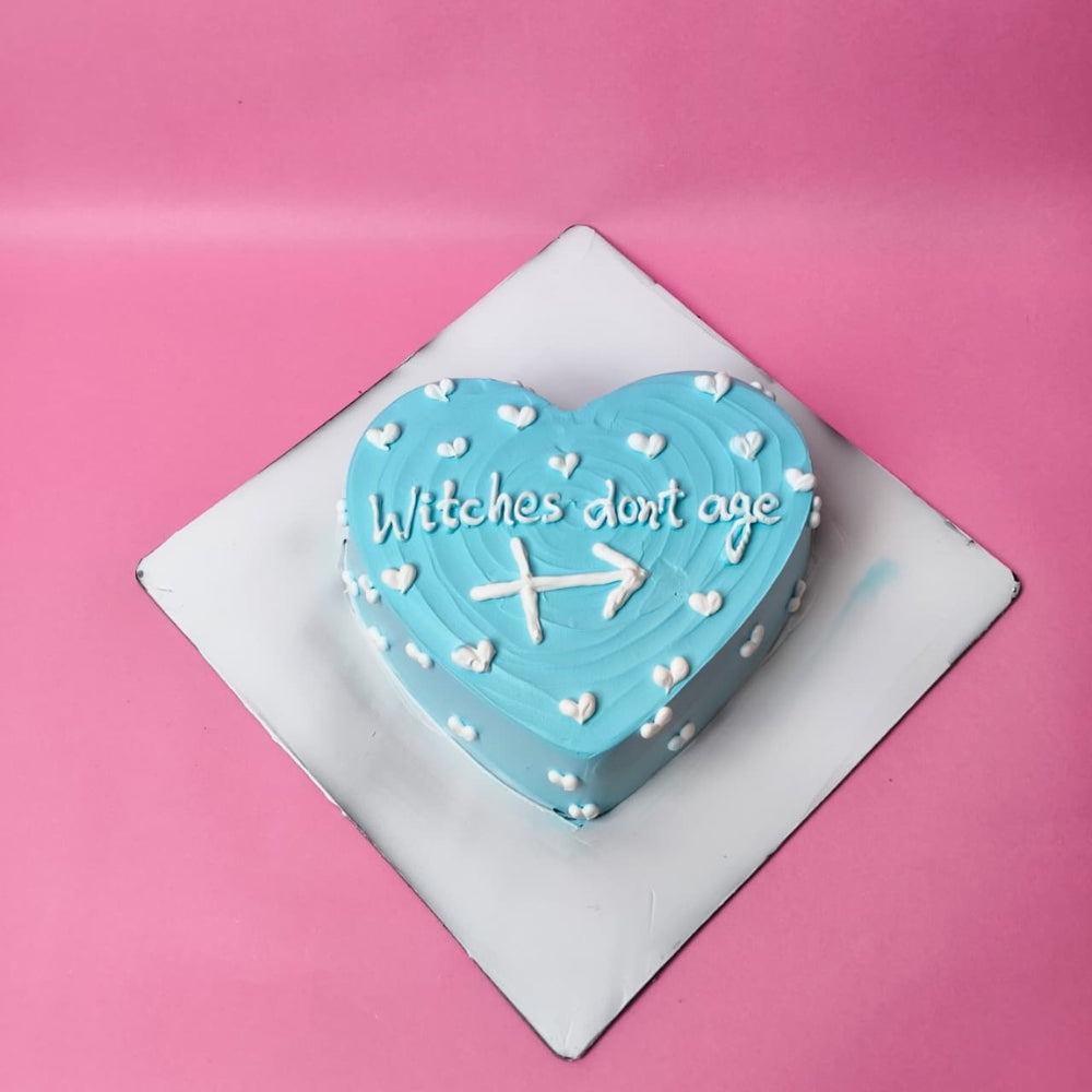 Sky Blue Heart Theme Designer Cake - Gurgaon & Delhi NCR | Cakofy