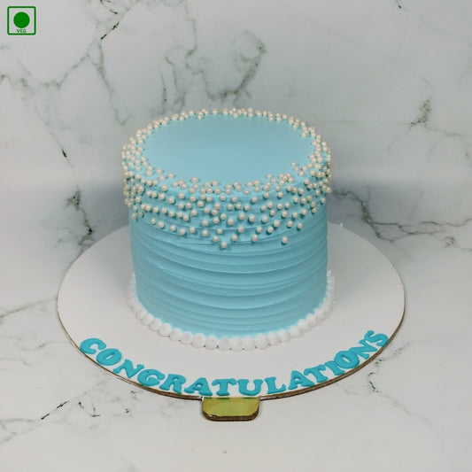 Sky Blue Pearl Cake - Gurgaon & Delhi NCR | Cakofy