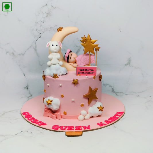 Sleeping Baby Moon Cake - Gurgaon & Delhi NCR | Cakofy