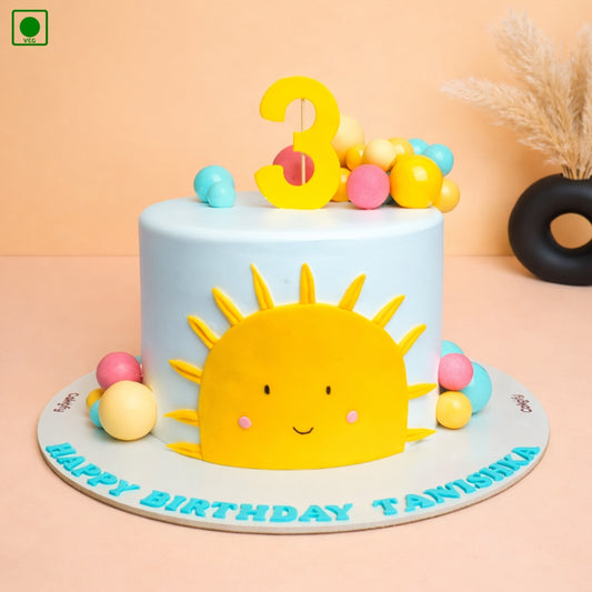 Smiling Sun Designer Cake - Gurgaon & Delhi NCR | Cakofy