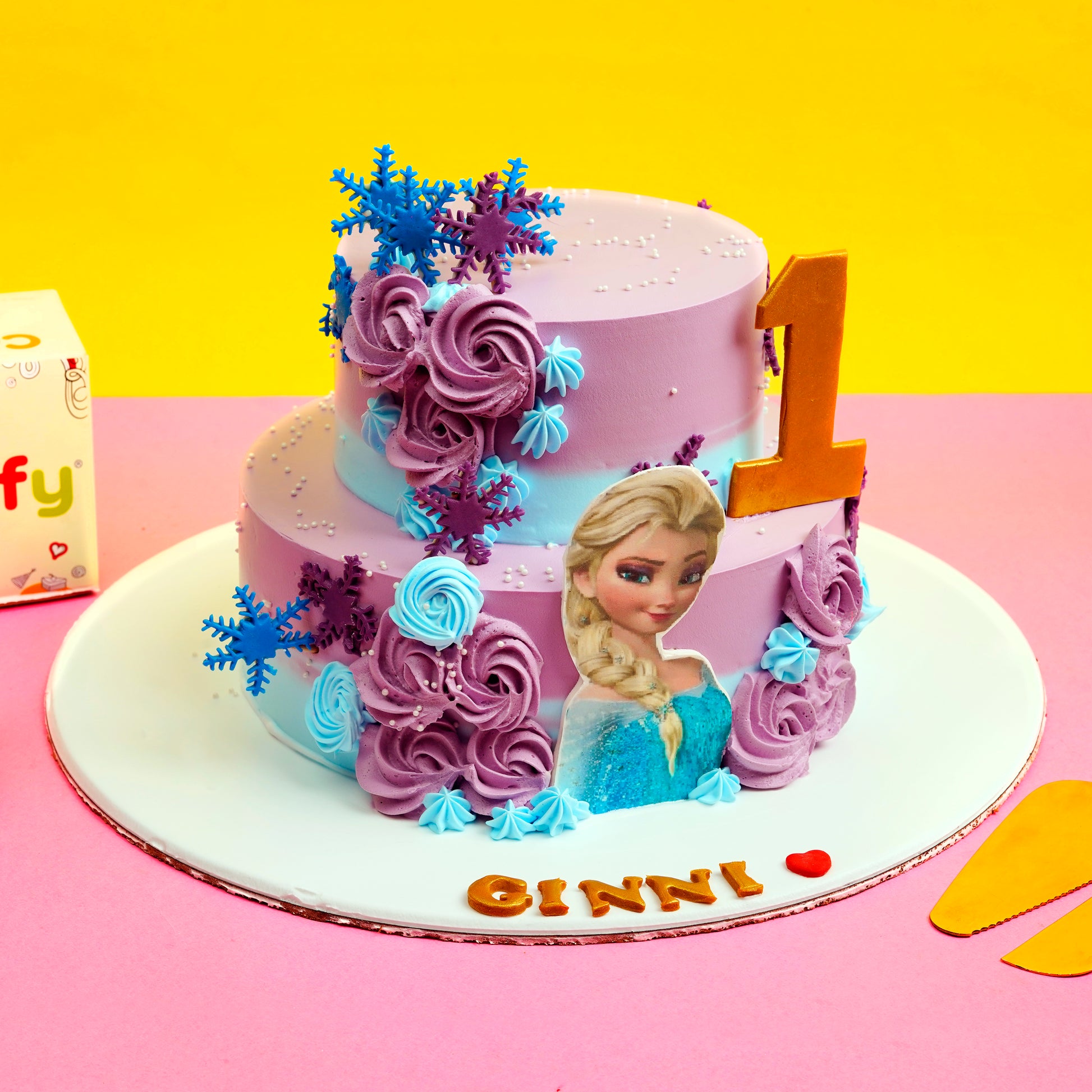 Snowflake Princess Theme Birthday Cake – Gurgaon & Delhi NCR | Cakofy