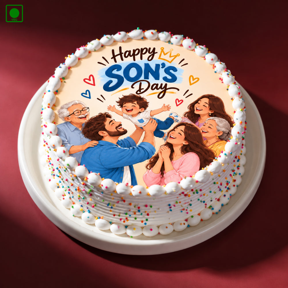 Sons Day Family Cake - Gurgaon, Delhi & Noida