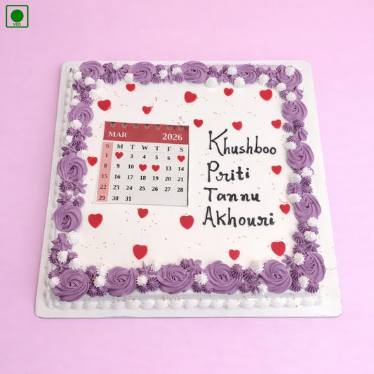 Special Date Calendar Cake - Gurgaon & Delhi NCR | Cakofy