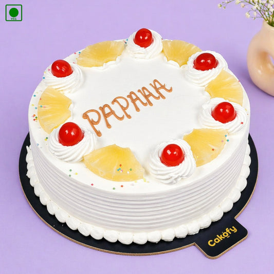 Special Pineapple Cake For Papa - Gurgaon & Delhi NCR | Cakofy