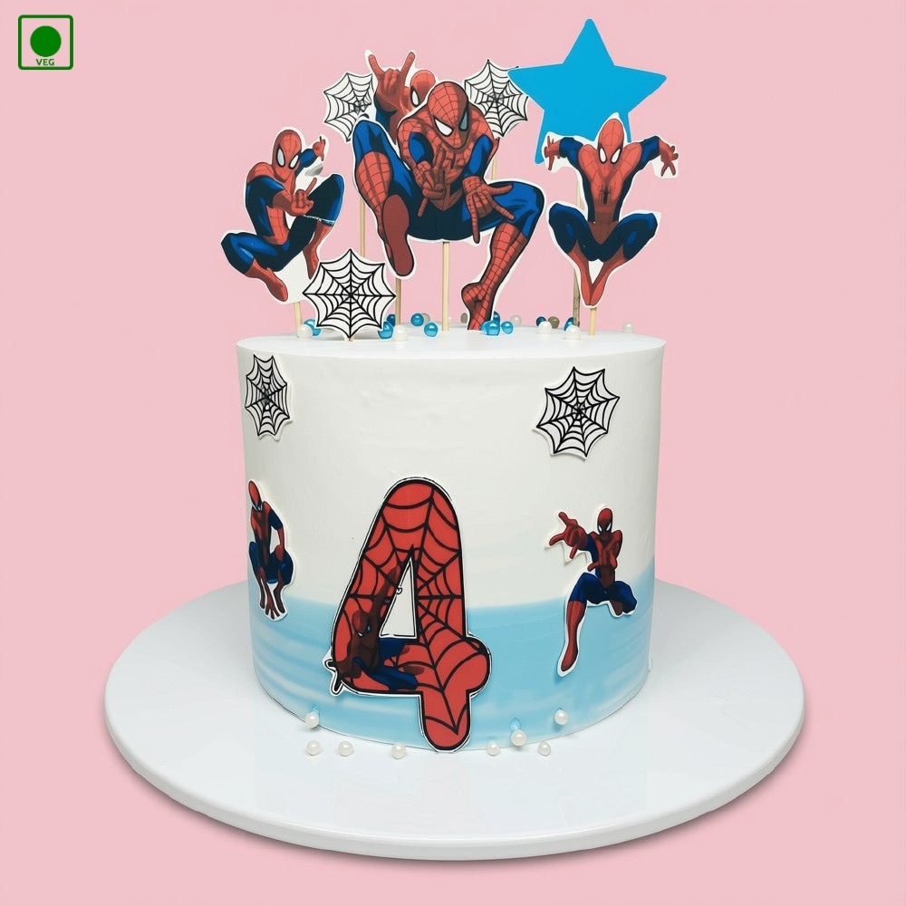 Spider Man Age Birthday Cake – Gurgaon, Delhi & Noida