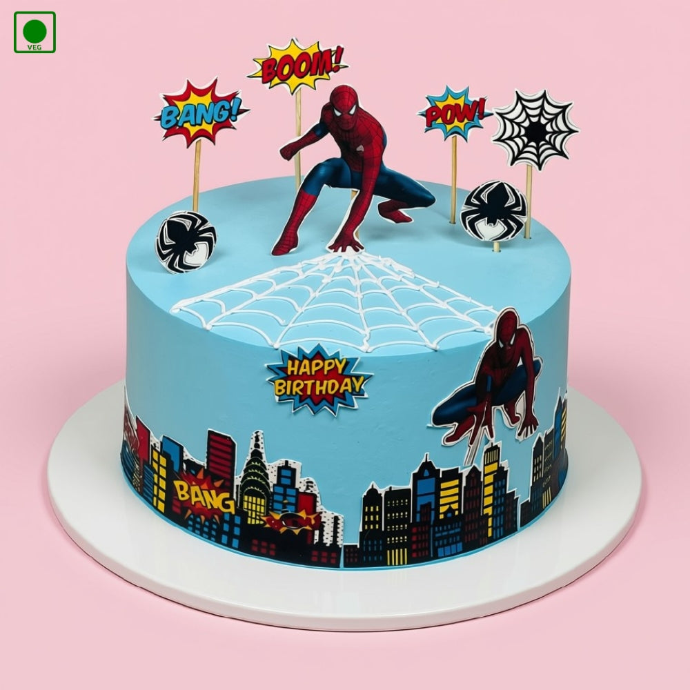 Spider Man City Cake – Gurgaon, Delhi & Noida