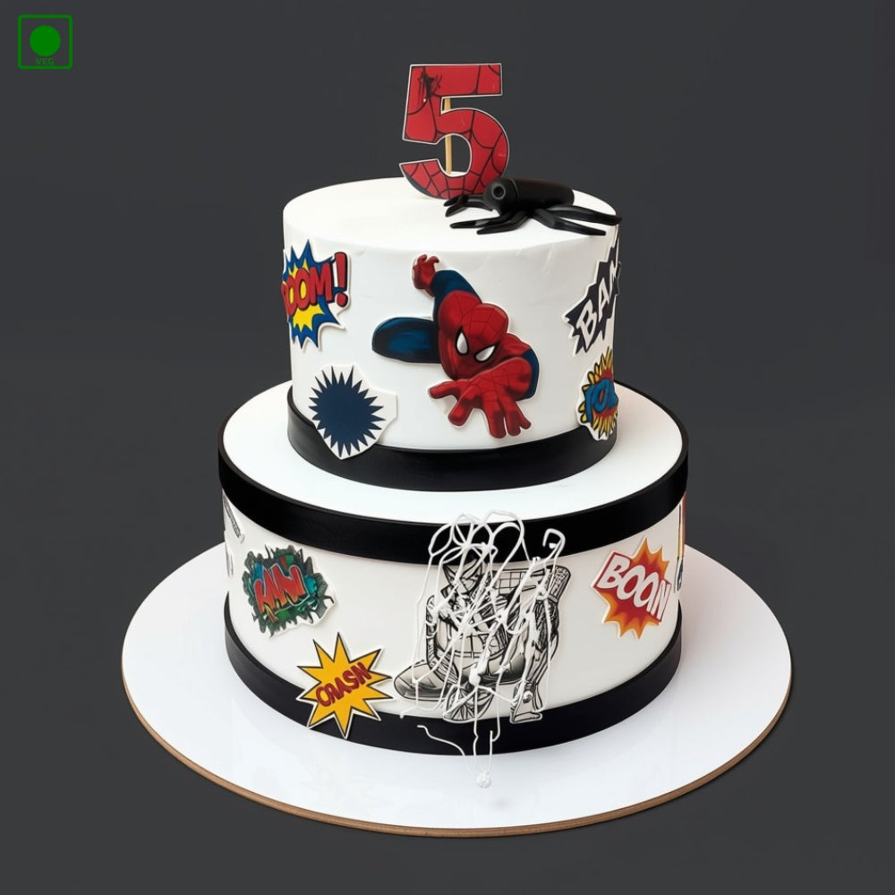 Spider Man Theme Cake - Gurgaon, Delhi & Noida