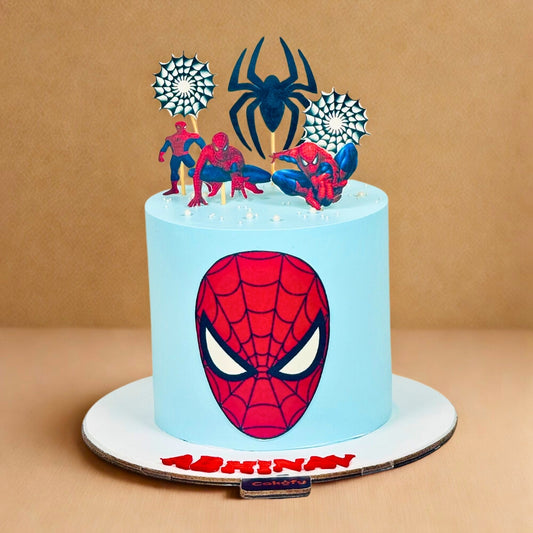 Spider Man Theme Birthday Cake