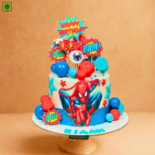Spiderman Action Designer Cake – Gurgaon & Delhi NCR | Cakofy