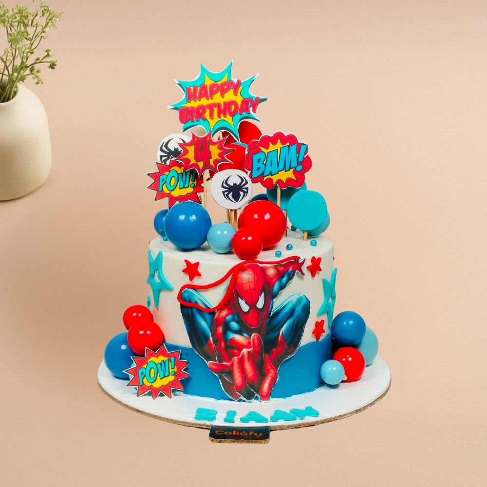 Spiderman Action Designer Cake – Gurgaon & Delhi NCR  Cakofy