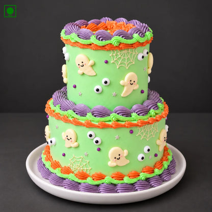 Spooky Swirls Two Tier Cake