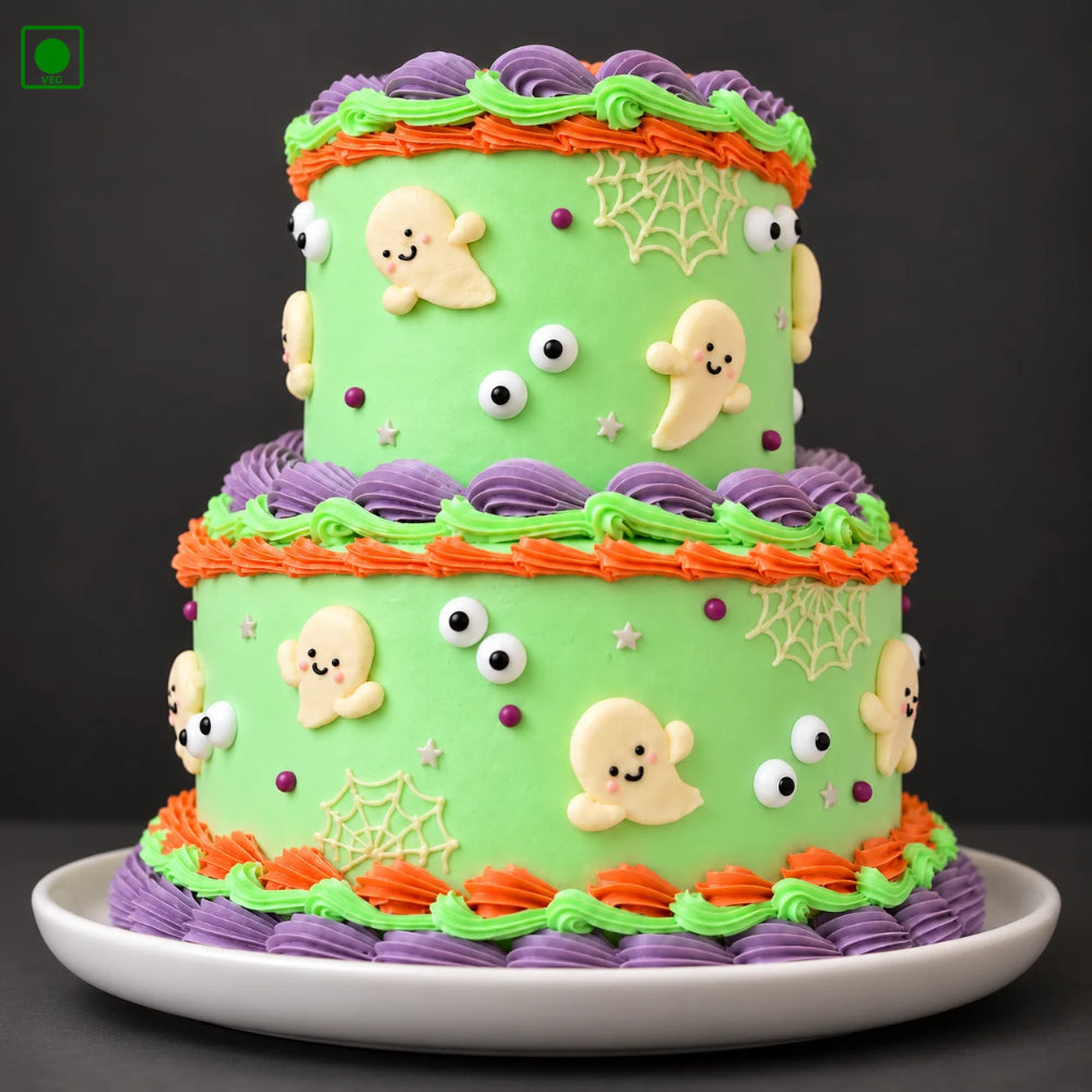 Spooky Swirls Two Tier Cake