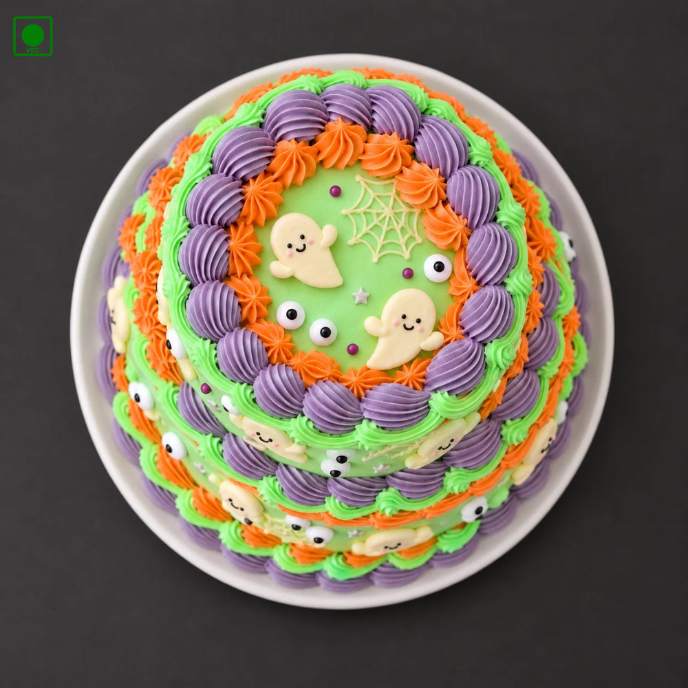 Spooky Swirls Two Tier Cake
