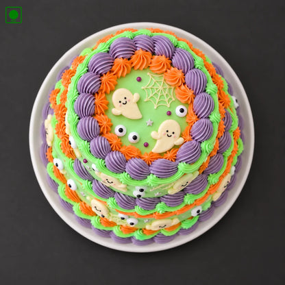 Spooky Swirls Two Tier Cake