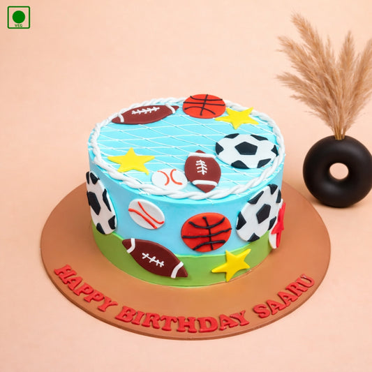 Sports Lover Birthday Cake – Gurgaon & Delhi NCR | Cakofy
