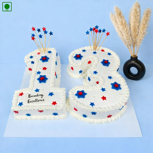 Star Theme Number Cake - Gurgaon & Delhi NCR | Cakofy