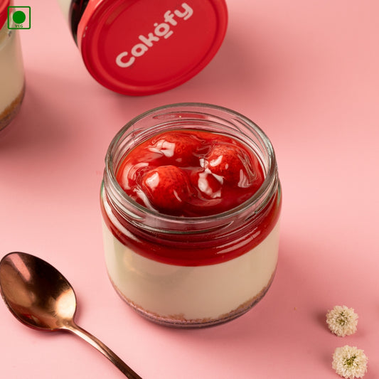 Strawberry Cheese Jar Cake - Gurgaon, Delhi & Noida