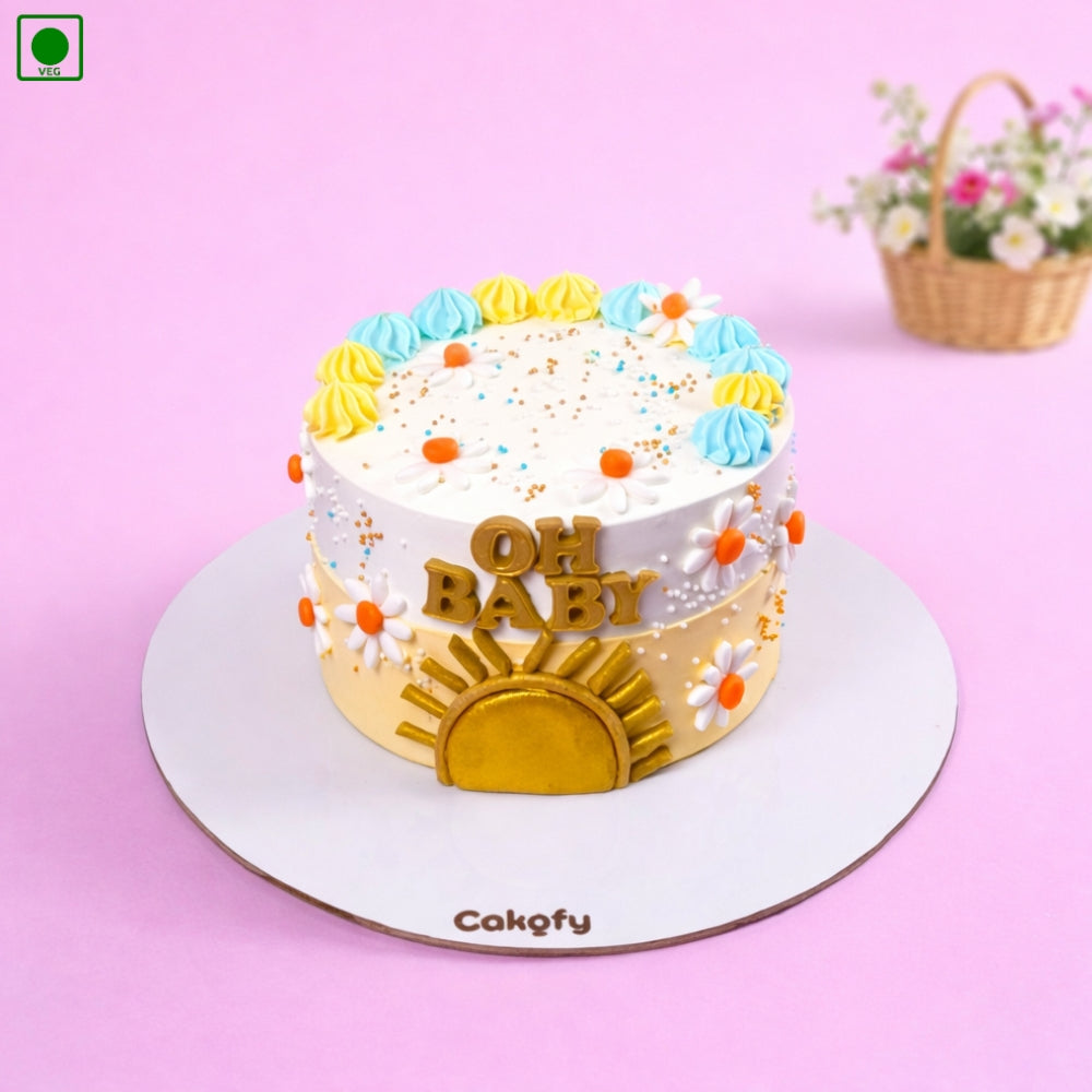 Sunshine Baby Shower Cake - Gurgaon & Delhi NCR | Cakofy