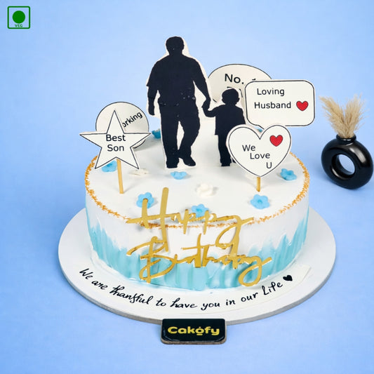 Super Dad Theme Cake - Gurgaon, Delhi & Noida