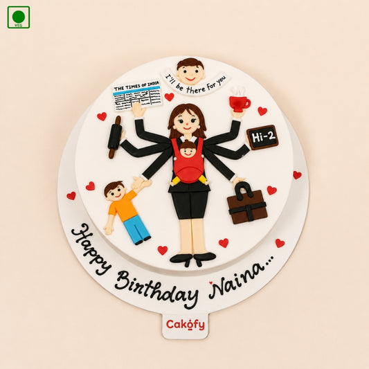 Super Mom Theme Cake - Gurgaon, Delhi & Noida