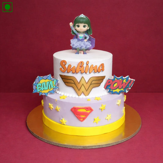 Superhero Princess Cake - Gurgaon & Delhi NCR | Cakofy