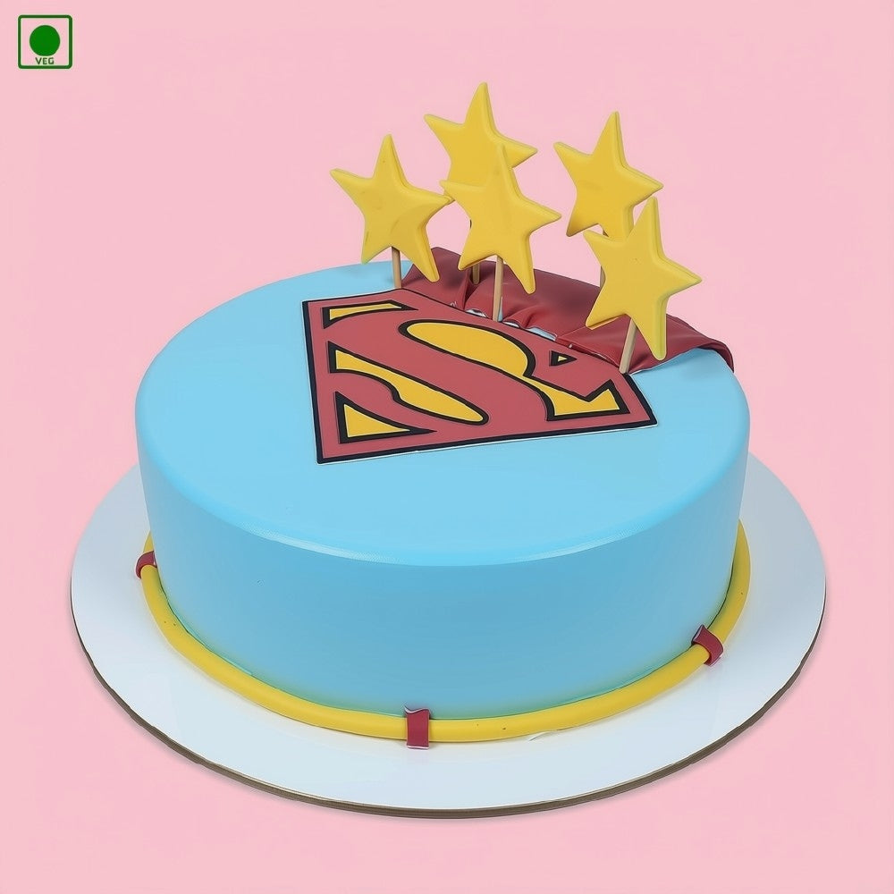 Superman Theme Cake - Gurgaon, Delhi & Noida