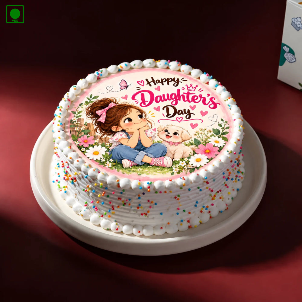 Sweet Daughter’s Day Cake - Gurgaon, Delhi & Noida