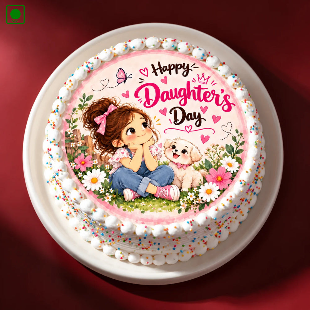 Sweet Daughter’s Day Cake - Gurgaon, Delhi & Noida
