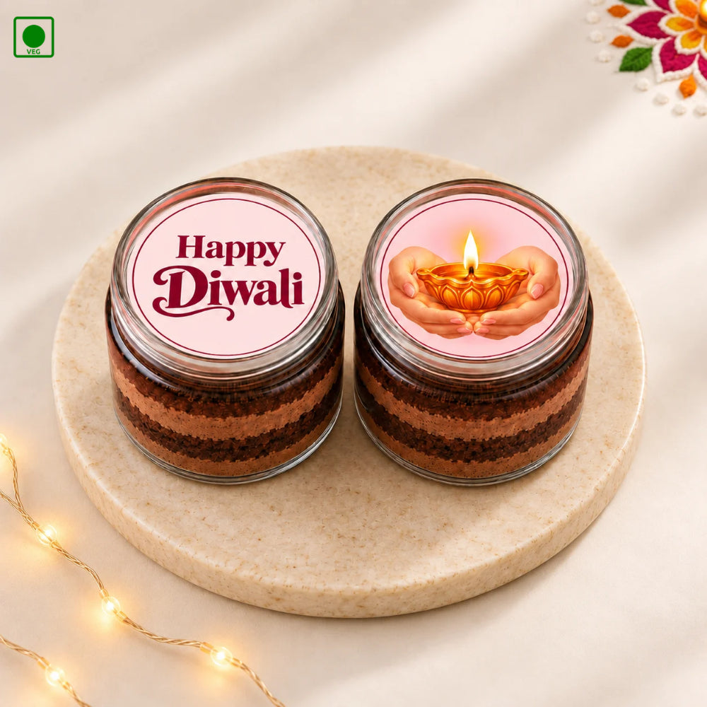 Sweet Diwali Wishes Jar Duo