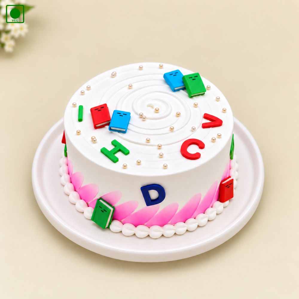 Teacher’s Day Books Cake - Gurgaon, Delhi & Noida