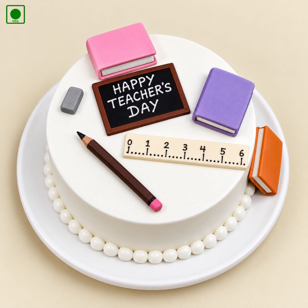 Teacher’s Day Study Theme Cake - Gurgaon, Delhi & Noida