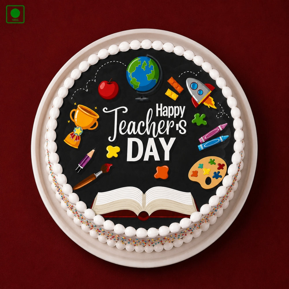  Teachers Day Books Theme Cake - Gurgaon, Delhi & Noida