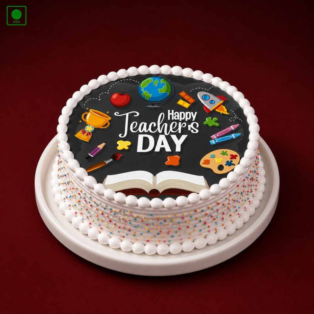  Teachers Day Books Theme Cake - Gurgaon, Delhi & Noida