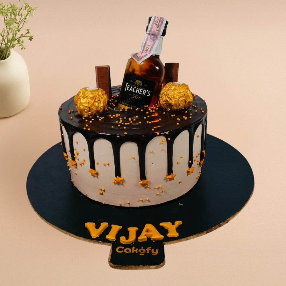 Teachers Scotch Whisky Cake - Gurgaon & Delhi NCR | Cakofy