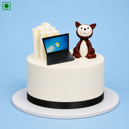 Teddy Laptop Theme Cake - Gurgaon, Delhi & Noida
