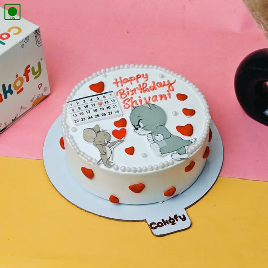 Tom and Jerry Calendar Cake - Gurgaon & Delhi NCR | Cakofy