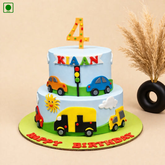 Traffic Theme Kids Cake - Gurgaon, Delhi & Noida
