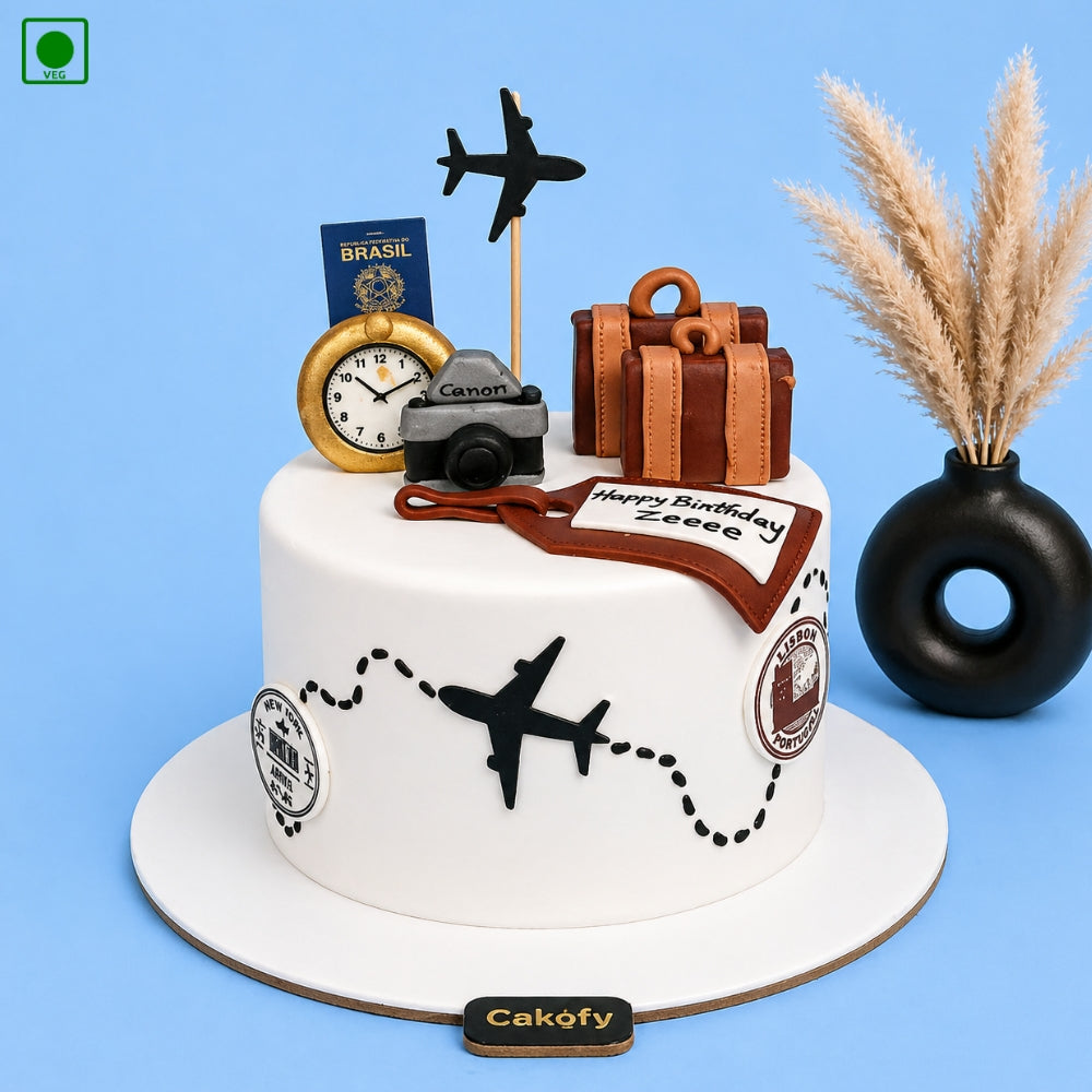 Travel Theme Cake