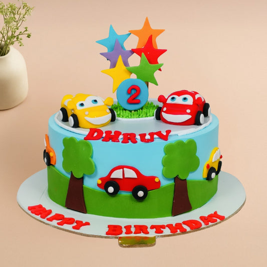 Tree & Car Theme Cake -  Cake Gurgaon & Delhi NCR | Cakofy