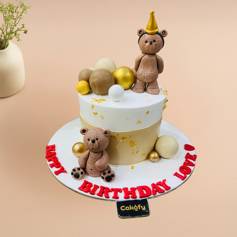 Twin Teddy Bear Cake - Gurgaon & Delhi NCR | Cakofy