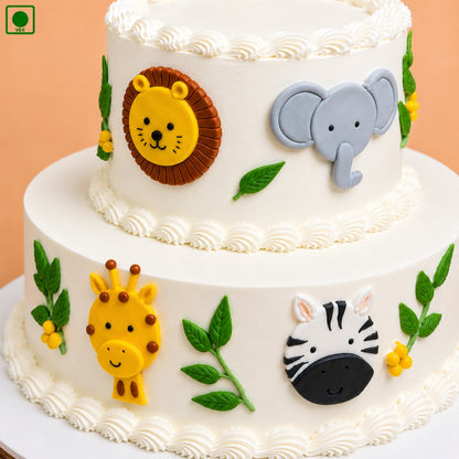 Two Tier Safari kids Cake – Gurgaon, Delhi & Noida
