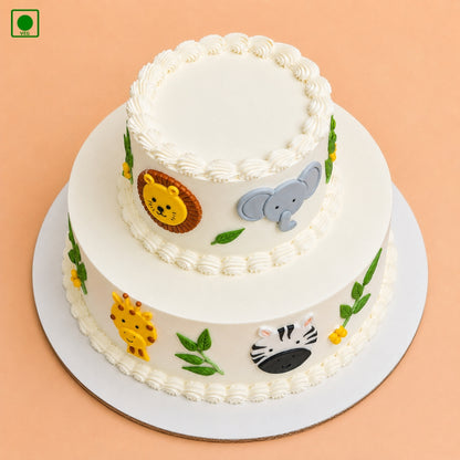 Two Tier Safari kids Cake – Gurgaon, Delhi & Noida