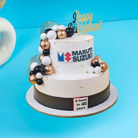 Two Tier Retirement Cake - Gurgaon & Delhi NCR | Cakofy