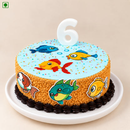 Underwater Fish Theme Cake - Gurgaon, Delhi & Noida