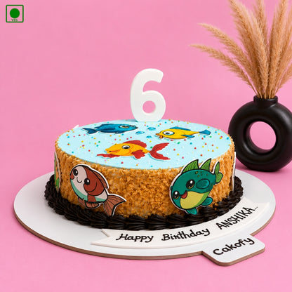 Underwater Fish Theme Cake