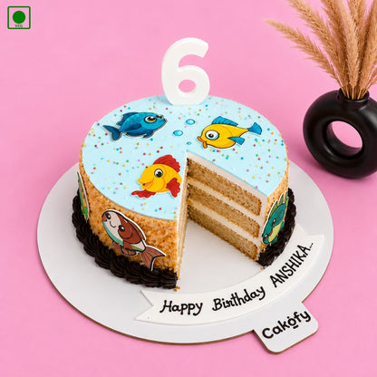 Underwater Fish Theme Cake