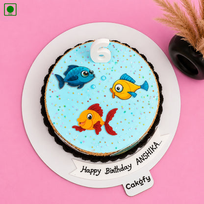 Underwater Fish Theme Cake