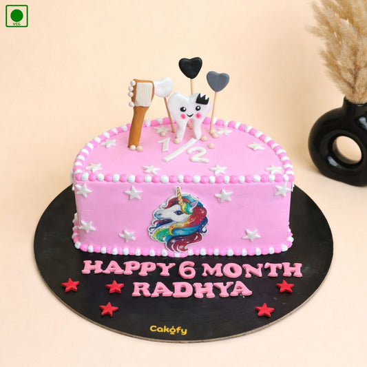 Unicorn Half Tooth Cake - Gurgaon & Delhi NCR | Cakofy