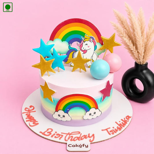 Unicorn Star Theme Cake - Gurgaon, Delhi & Noida