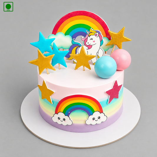 Unicorn Star Theme Cake - Gurgaon, Delhi & Noida